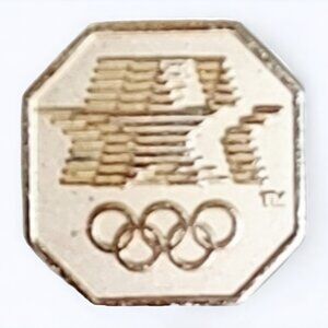1984 Olympic Games LA Gold Tone Lapel/Hat Pin Olympic Souvenir Gold Tone Stars